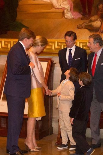 La reine Maxima et le roi Willem-Alexander à l&#039;ambassade des Pays-Bas à Washington, le 1er juin 2015