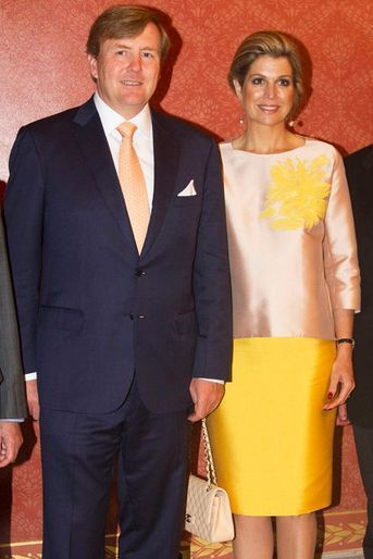 La reine Maxima et le roi Willem-Alexander à l&#039;ambassade des Pays-Bas à Washington, le 1er juin 2015