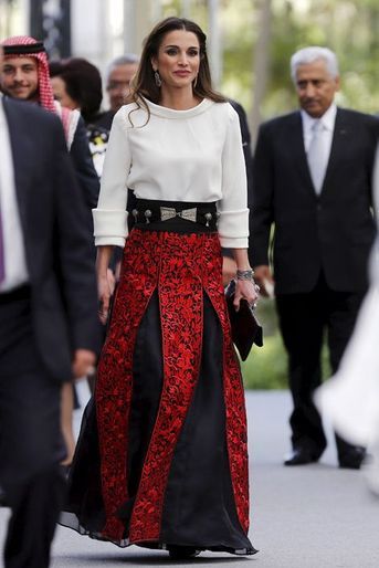 La reine Rania de Jordanie à Amman, le 25 mai 2015