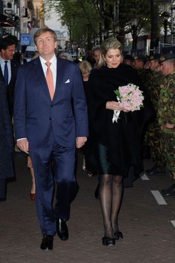 Le roi Willem-Alexander et la reine Maxima des Pays-Bas à Amsterdam, le 5 mai 2015