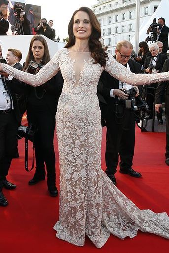 Andie MacDowell à Cannes le 16 mai 2015