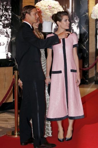 Charlotte Casiraghi, avec son frère Pierre, au bal de la Rose à Monaco, le 28 mars 2015