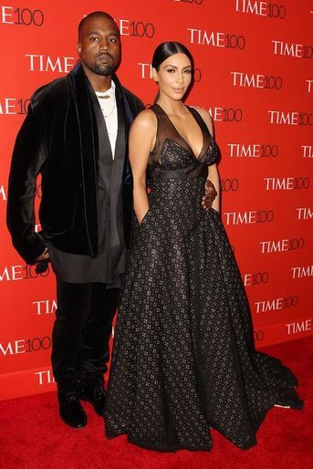 Kanye West et Kim Kardashian à New York le 21 avril 2015