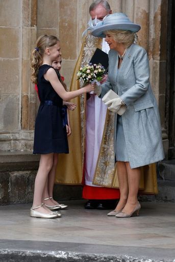 La duchesse de Cornouailles Camilla à l&#039;abbaye de Westminster, le 10 mai 2015