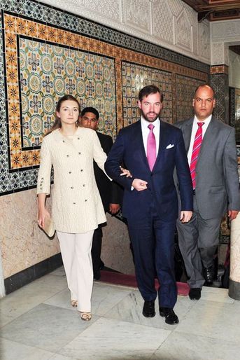 La princesse Stéphanie et le prince Guillaume de Luxembourg à Tunis, le 29 avril 2015