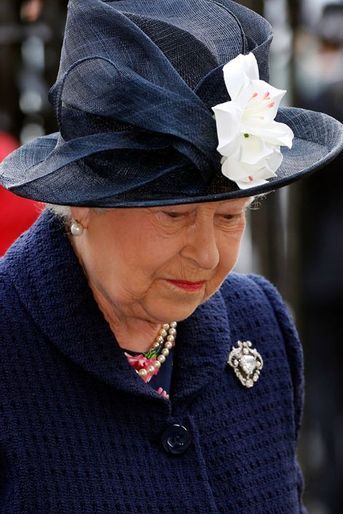 La reine Elizabeth II à l&#039;abbaye de Westminster, le 10 mai 2015