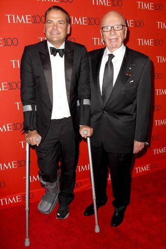 Lachlan et Rupert Murdoch à New York le 21 avril 2015