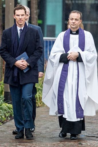 Benedict Cumberbatch à la cérémonie de ré-inhumation de Richard III à la cathédrale de Leicester, le 26 mars 2015
