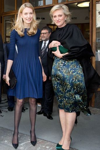 Elisabetta avec sa belle-mère la princesse Astrid à Bruxelles, le 31 mars 2015