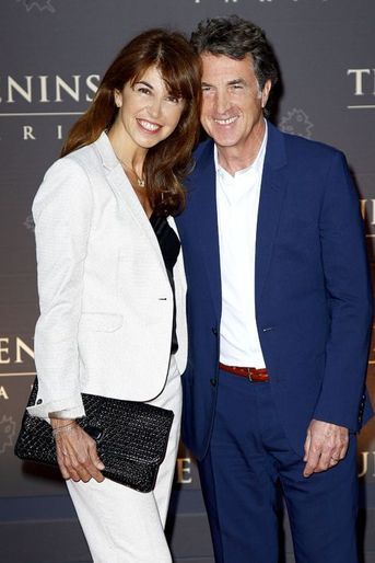 François Cluzet et son épouse, Narjiss, à Paris le 16 avril 2015