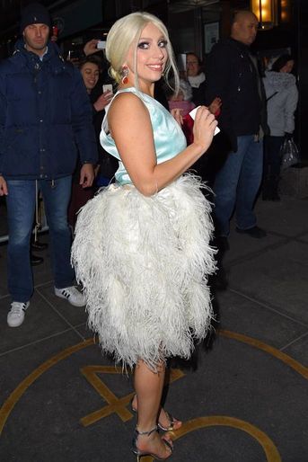 La chanteuse Lady Gaga à New York, le 27 février 2015