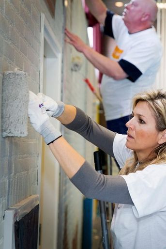 La reine Maxima des Pays-Bas participe à la journée des bénévoles à Tricht, le 20 mars 2015
