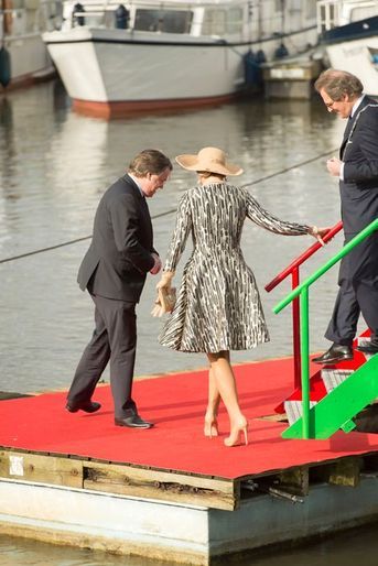 La reine Maxima inaugure le canal Maxima dans le Brabant, le 4 mars 2015