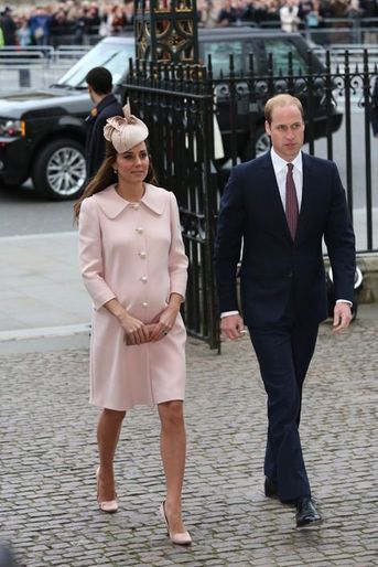 Le prince William et Kate arrivent à l&#039;abbaye de Westminster à Londres pour le Commonwealth Observance service, le 9 mars 2015