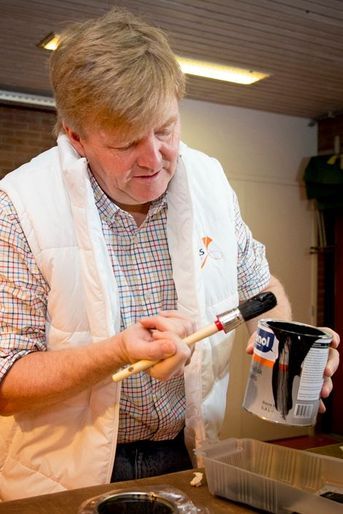 Le roi Willem-Alexander participe à la journée des bénévoles à Tricht, le 20 mars 2015