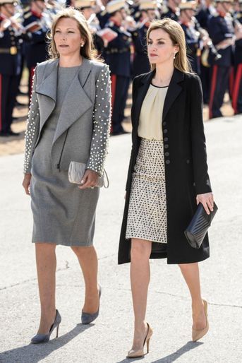 Famille royale d'Espagne - Letizia, chic et rieuse pour le couple présidentiel colombien 