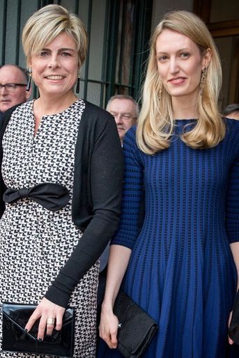 Elisabetta née Rosboch von Wolkenstein avec la princesse Laurentien des Pays-Bas à Bruxelles, le 31 mars 2015