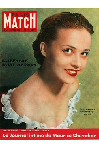 Jeanne Moreau pour la couverture du numéro 45, le 28 janvier 1950