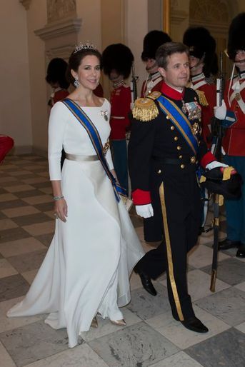 La princesse Mary de Danemark, avec le prince Frederik, le 17 mars 2015