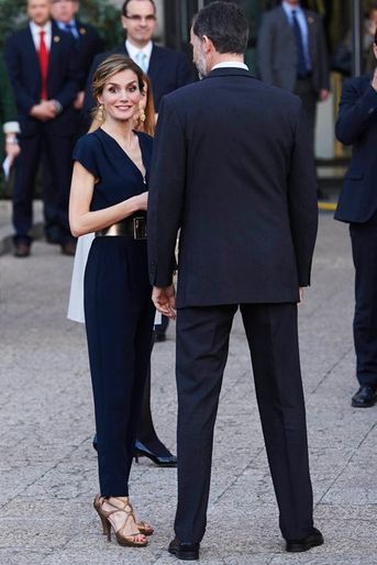 La reine Letizia et le roi Felipe VI d’Espagne à Madrid, le 11 mars 2015
