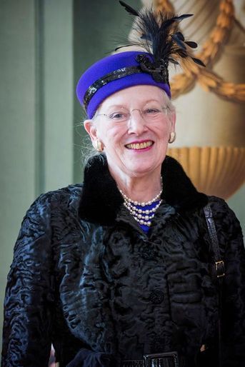 La reine Margrethe II de Danemark au château de Fredensborg, le 17 mars 2015