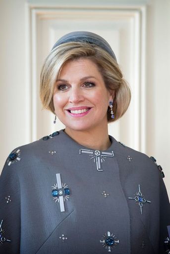 La reine Maxima des Pays-Bas au château de Fredensborg, le 17 mars 2015
