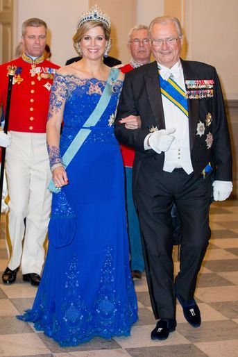 La reine Maxima des Pays-Bas, avec le prince Henrik de Danemark, le 17 mars 2015