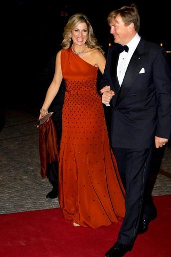 La reine Maxima des Pays-Bas avec le roi Willem-Alexander, le 18 mars 2015