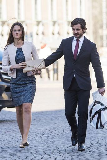 Sofia Hellqvist et le prince Carl Philip à Stockholm, le 21 mars 2015