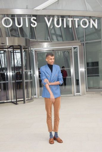 Stromae lors de sa dernière apparition au défilé Louis Vuitton du 11 mars dernier