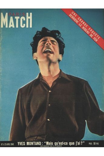 Yves Montand pour la couverture du numéro 5, le 23 avril 1949