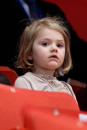 La princesse Estelle de Suède au Ericsson Globe Arena à Stockholm, le 28 janvier 2015