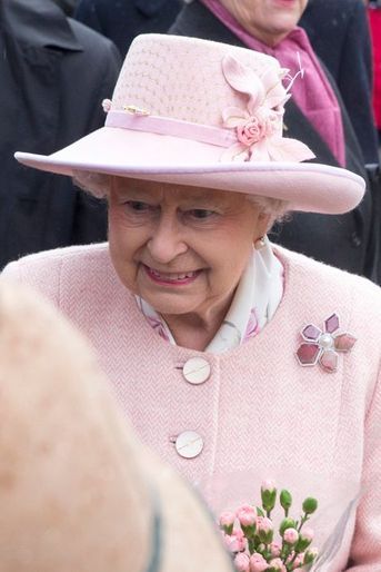 La reine Elizabeth II et le duc d&#039;Edimbourg à Sandringham, le 1er février 2015