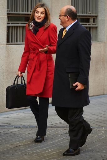 La reine Letizia d’Espagne à Madrid, le 19 janvier 2015