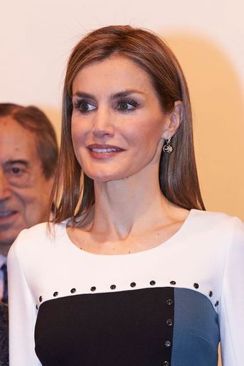 La reine Letizia d’Espagne à Madrid, le 26 février 2015 