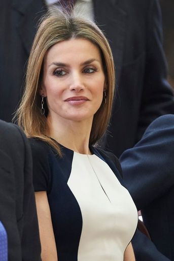 La reine Letizia lors de la remise des Prix de la culture 2013 à Madrid, le 16 février 2015