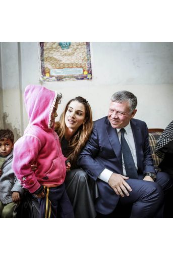 La reine Rania de Jordanie en visite au nouvel hôpital public de Zarka, 28 janvier dernier. 