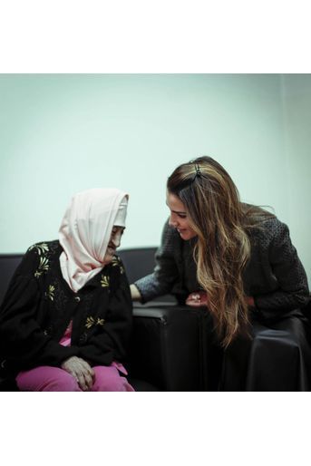 La reine Rania de Jordanie en visite au nouvel hôpital public de Zarka, 28 janvier dernier. 