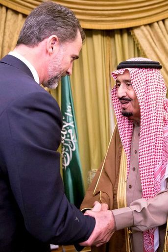 Le roi Felipe VI d&#039;Espagne à Riyad, le 24 janvier 2014
