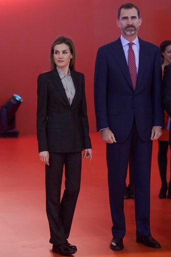 Le roi Felipe et la reine Letizia d’Espagne inaugurent le FITUR à Madrid, le 28 janvier 2015