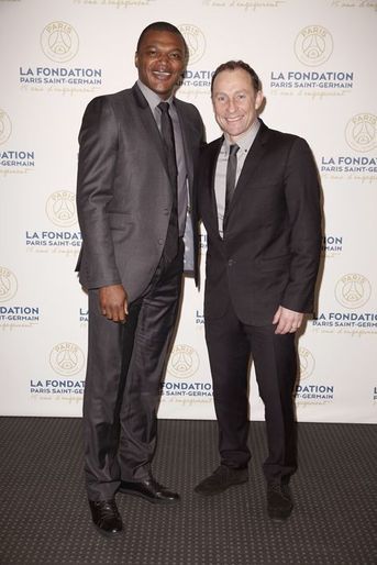 Marcel Dessailly et Jean-Pierre Papin au gala de la Fondation PSG