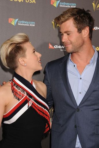 Scarlett Johansson et Chris Hemsworth à Los Angeles le 31 janvier 2015