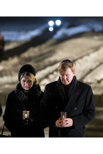 Willem-Alexander et Maxima des Pays-Bas à Auschwitz-Birkenau, le 27 janvier 2015