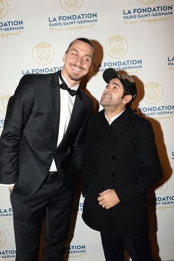Zlatan Ibrahimović et Jamel Debbouze au gala de la Fondation PGS