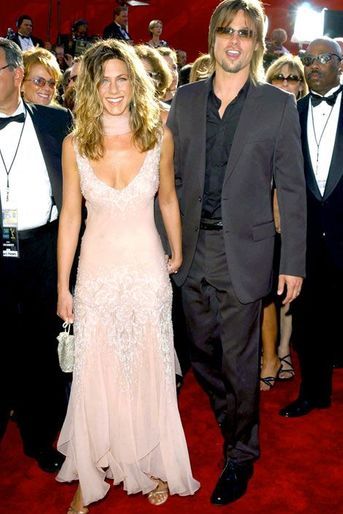 Avec Brad Pitt pour les Emmy Awards en 2002