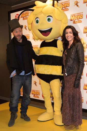 Jenifer et Christophe Maé à l’avant-première de &quot;La Grande aventure de Maya l’abeille&quot; à Paris, le 1er février 2015