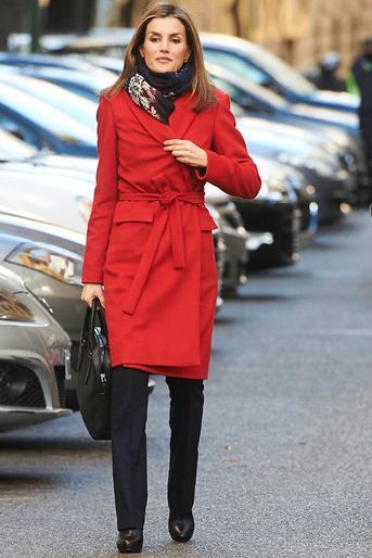 La reine Letizia d&#039;Espagne à Madrid, le 19 janvier 2015