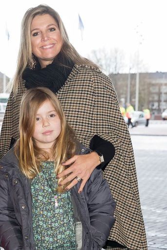 La reine Maxima et la princesse Alexia au Jumping Amsterdam, le 1er février 2015
