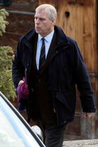 Le prince Andrew à Verbier en Suisse, le 4 janvier 2014 