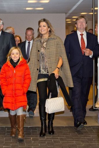 Le roi Willem-Alexander, la reine Maxima et la princesse Ariane au Jumping Amsterdam, le 1er février 2015